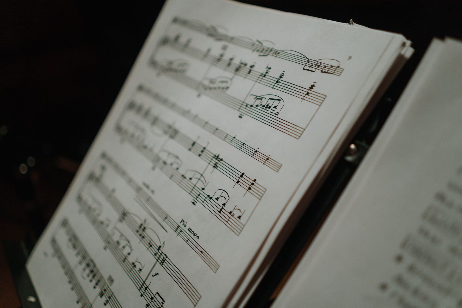 Stock photo: an open book of sheet music